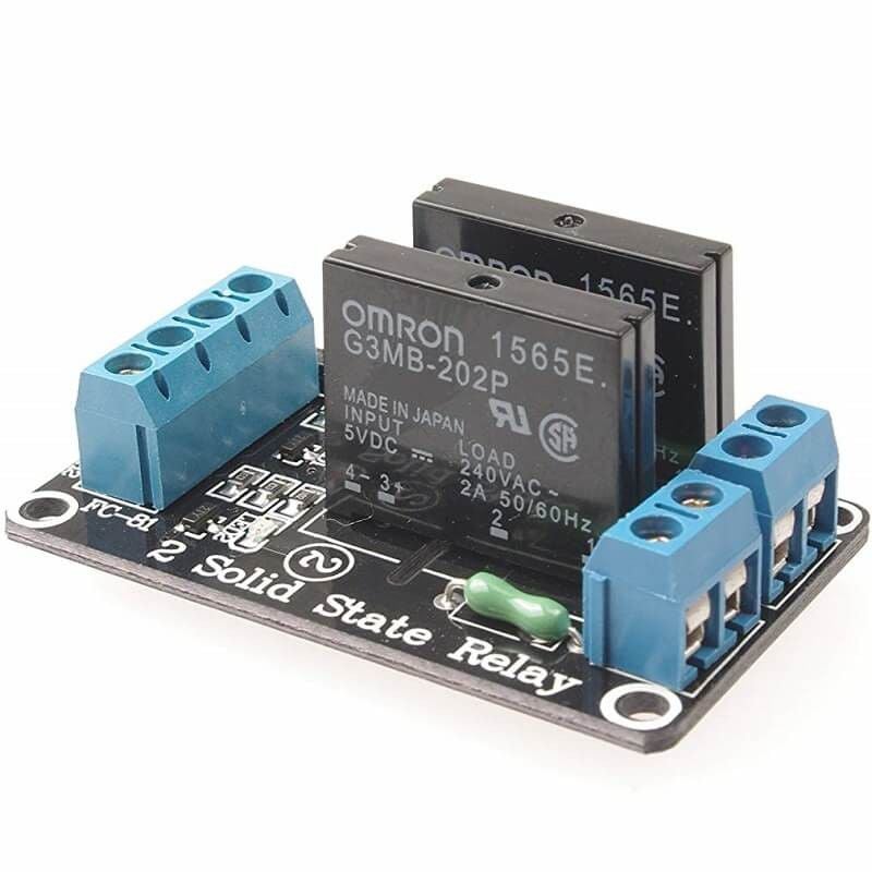 2 Channels Solid State Relay Module Low Trigger